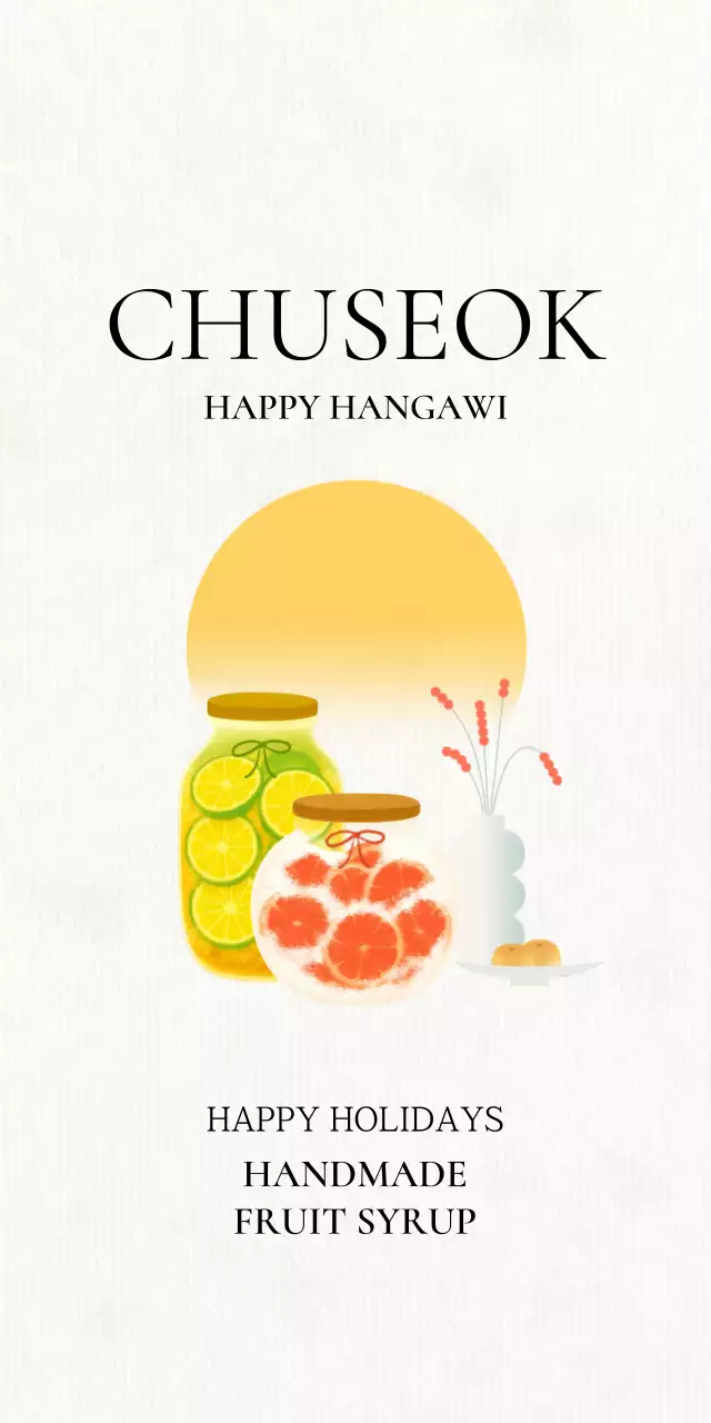 White traditional Chuseok greetings