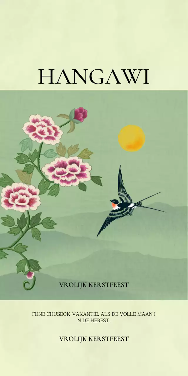 Munt Traditionele Chuseok Groeten