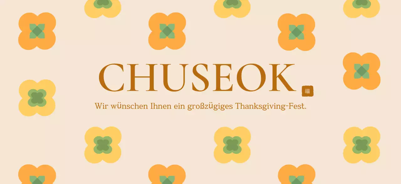 Beigefarbenes traditionelles Chuseok-Fest