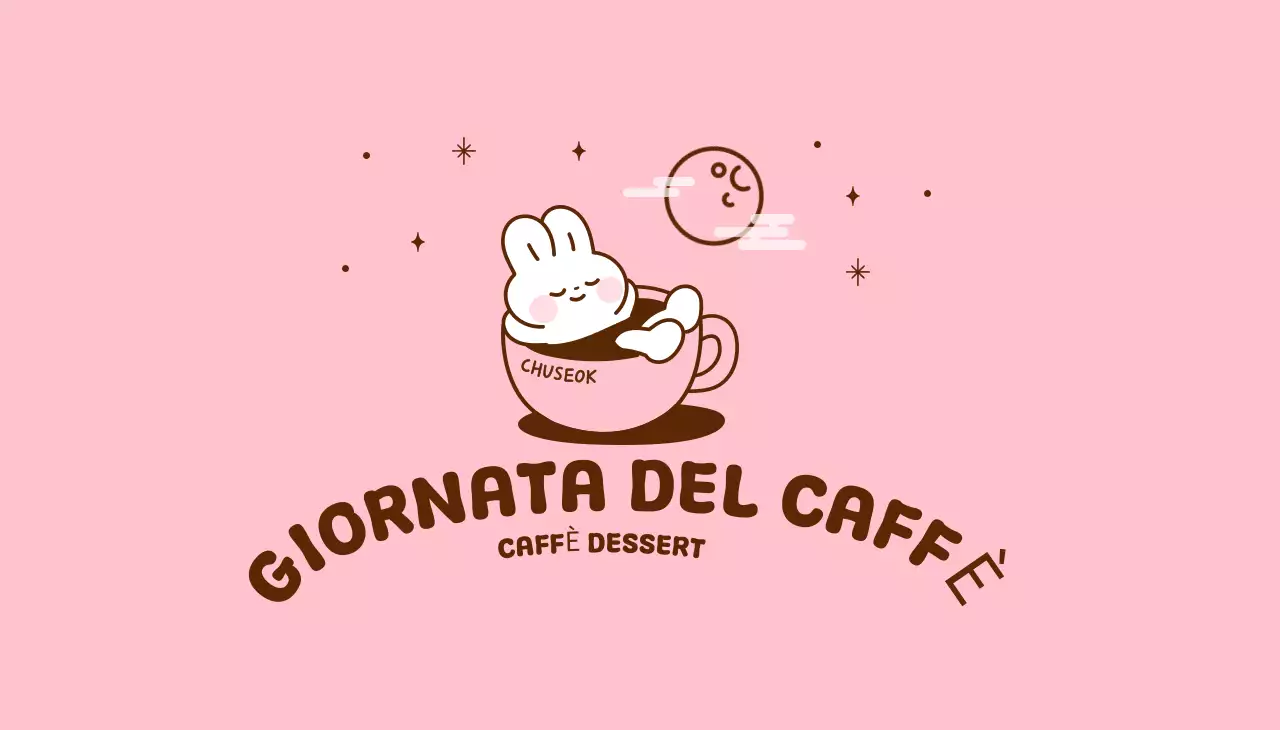 Logo rosa carino del bar