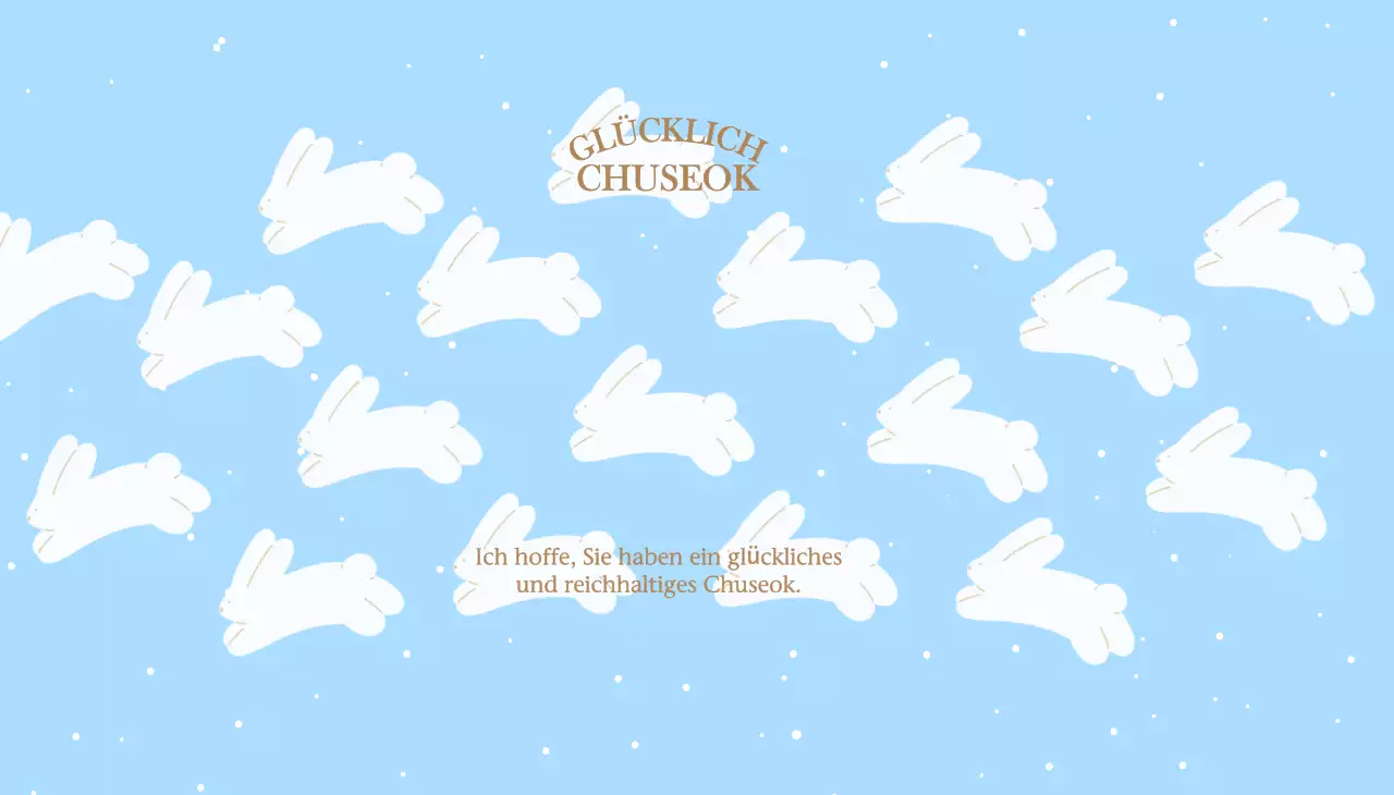 Himmelblaue süße Chuseok-Grüße