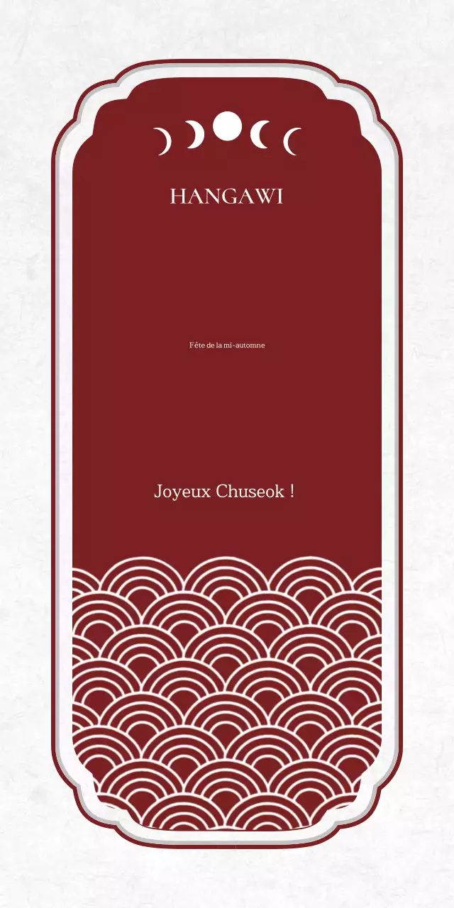 Commémoration traditionnelle rouge de Chuseok