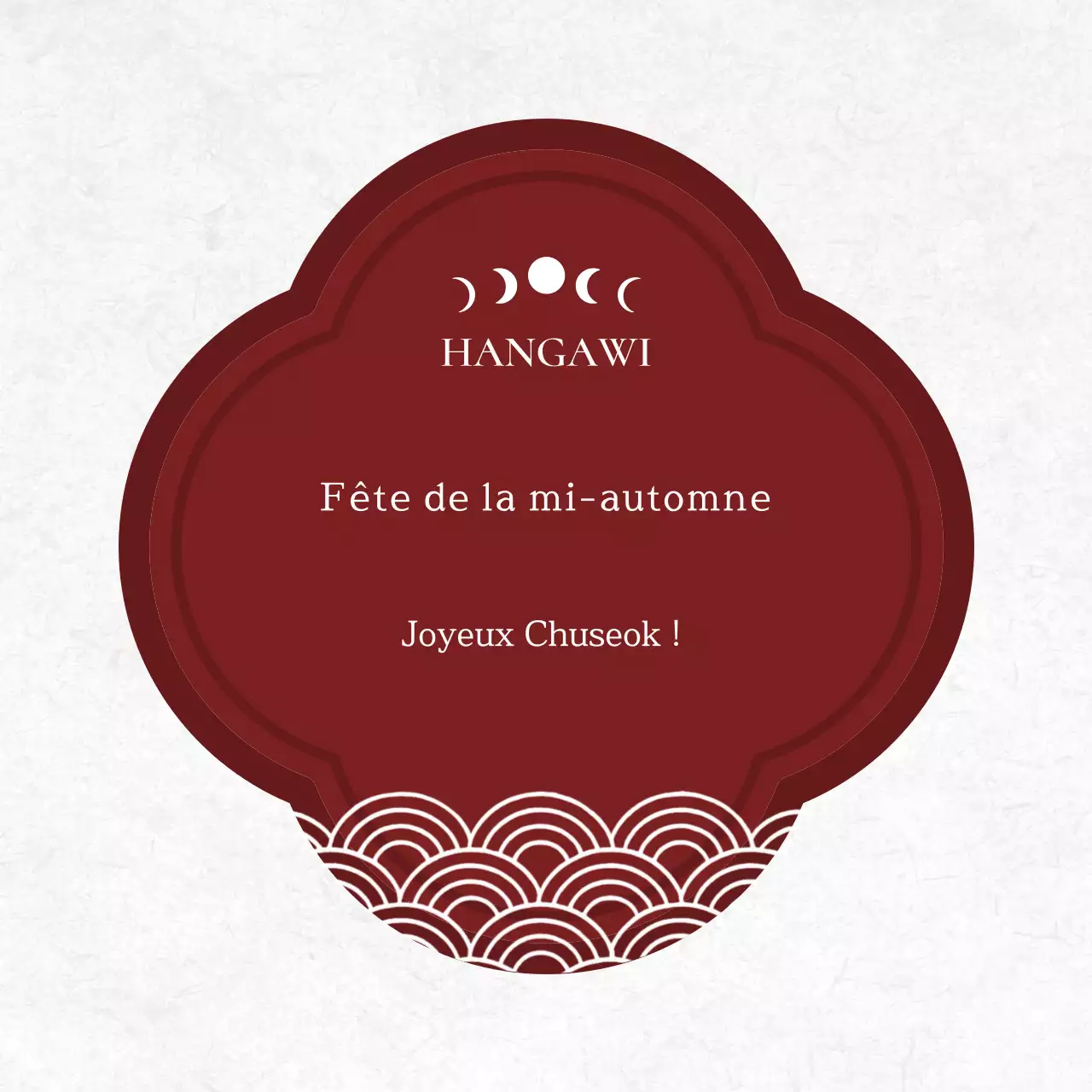 Commémoration traditionnelle rouge de Chuseok