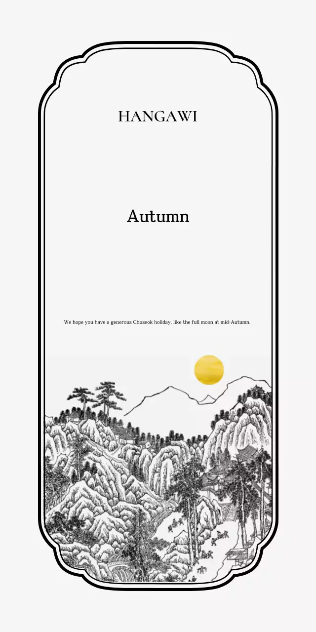 White traditional Chuseok greetings