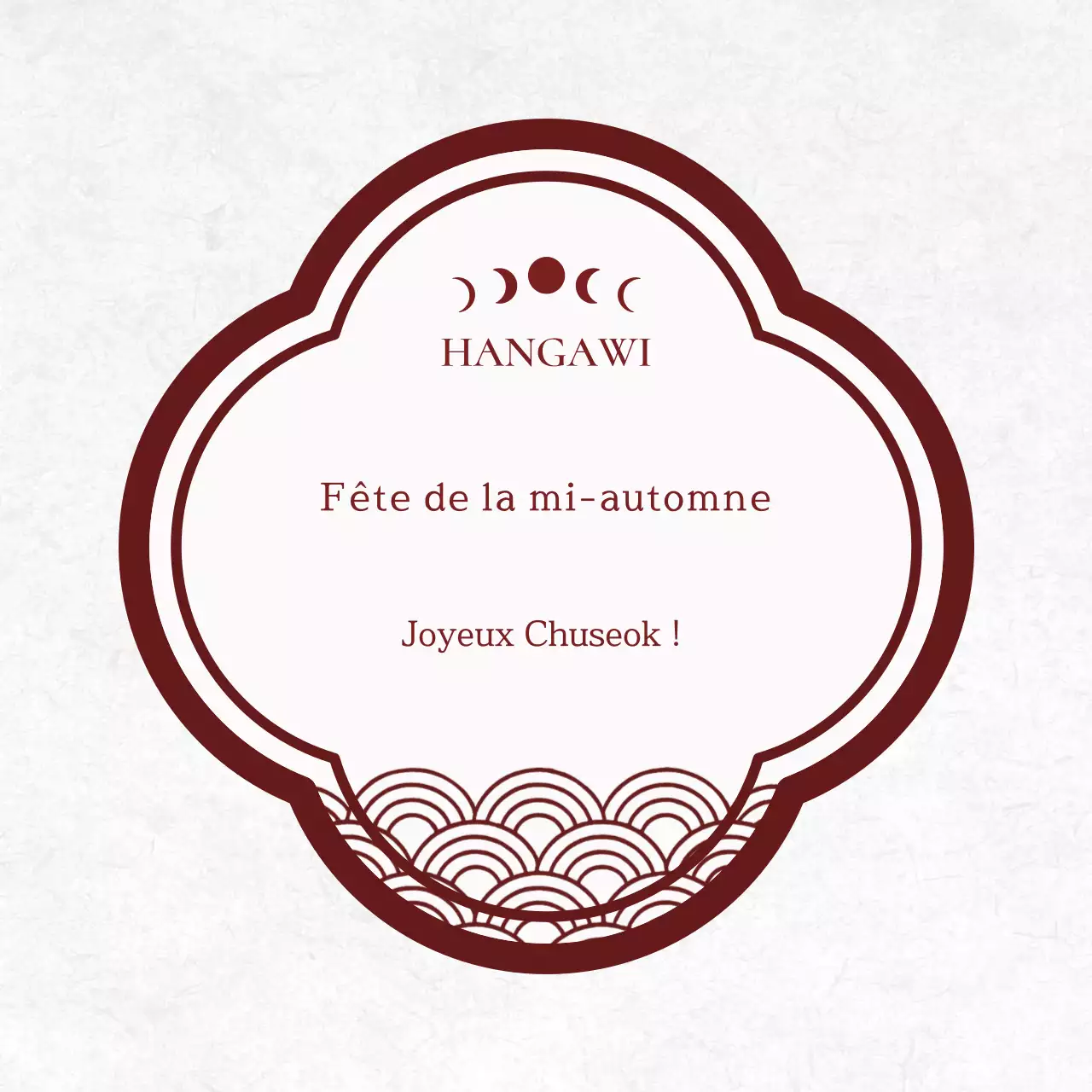 Commémoration traditionnelle rouge de Chuseok