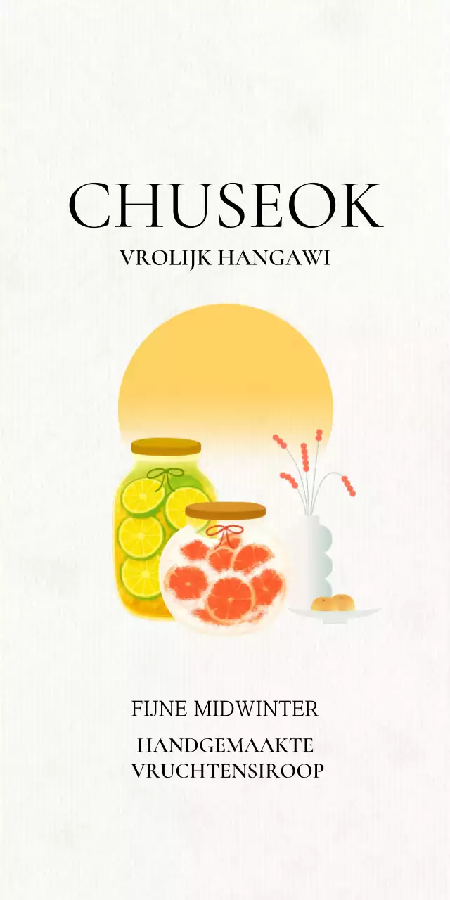 Witte traditionele Chuseok-begroetingen