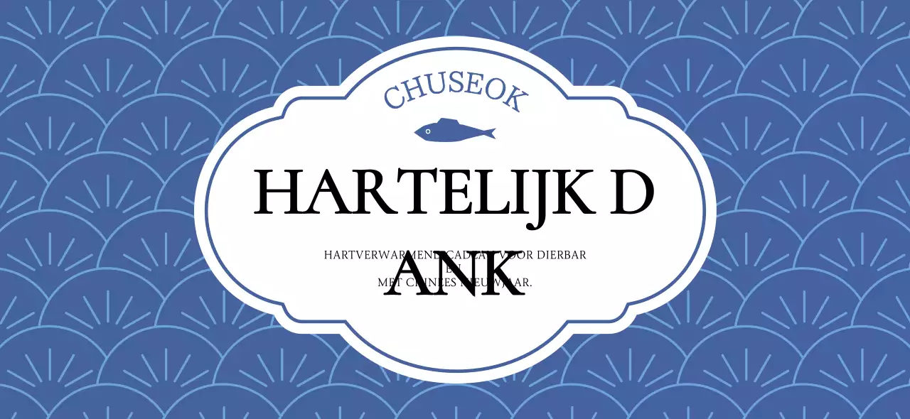 Blue Classic Chuseok Bedankt