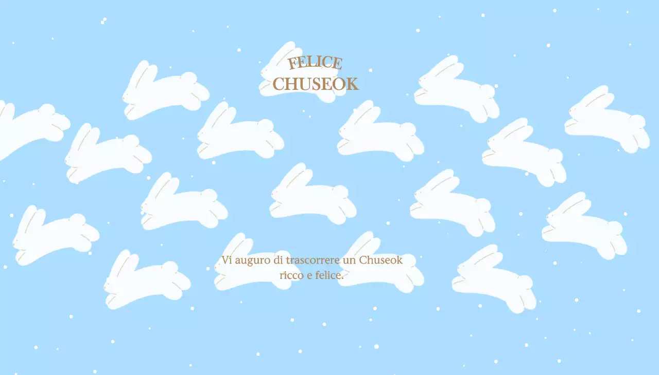 Cari saluti Chuseok azzurri