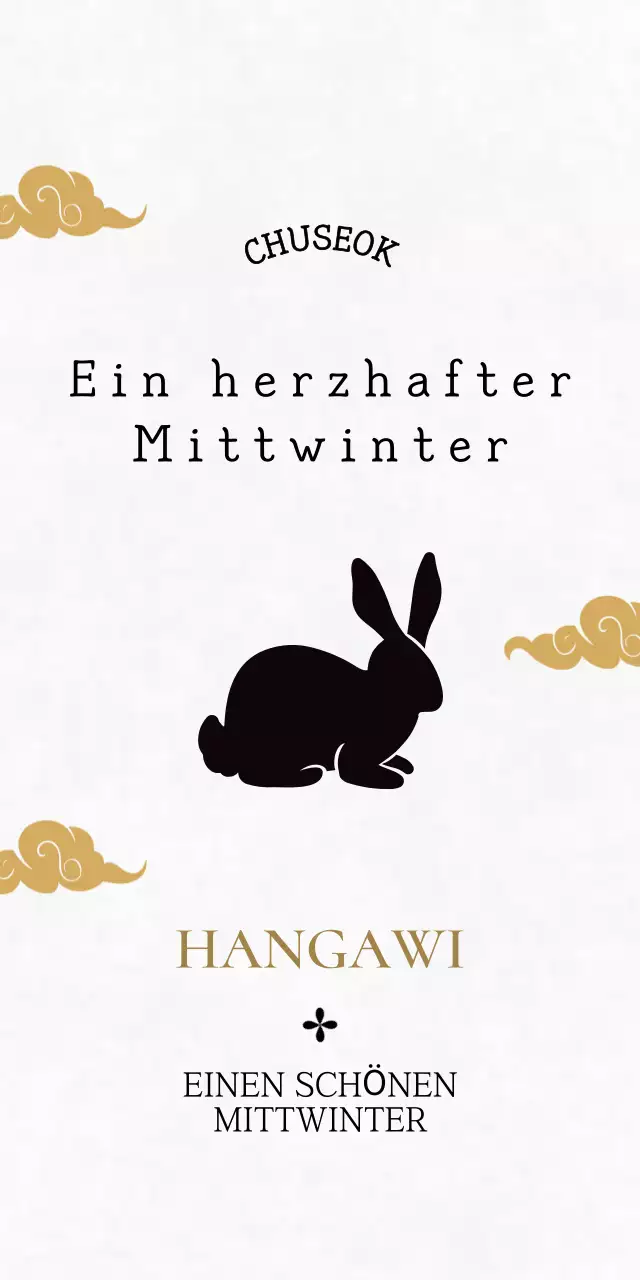 Weiße traditionelle Chuseok-Grüße