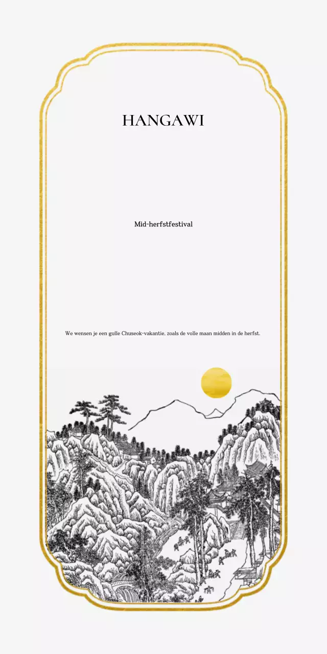 Witte traditionele Chuseok-begroetingen