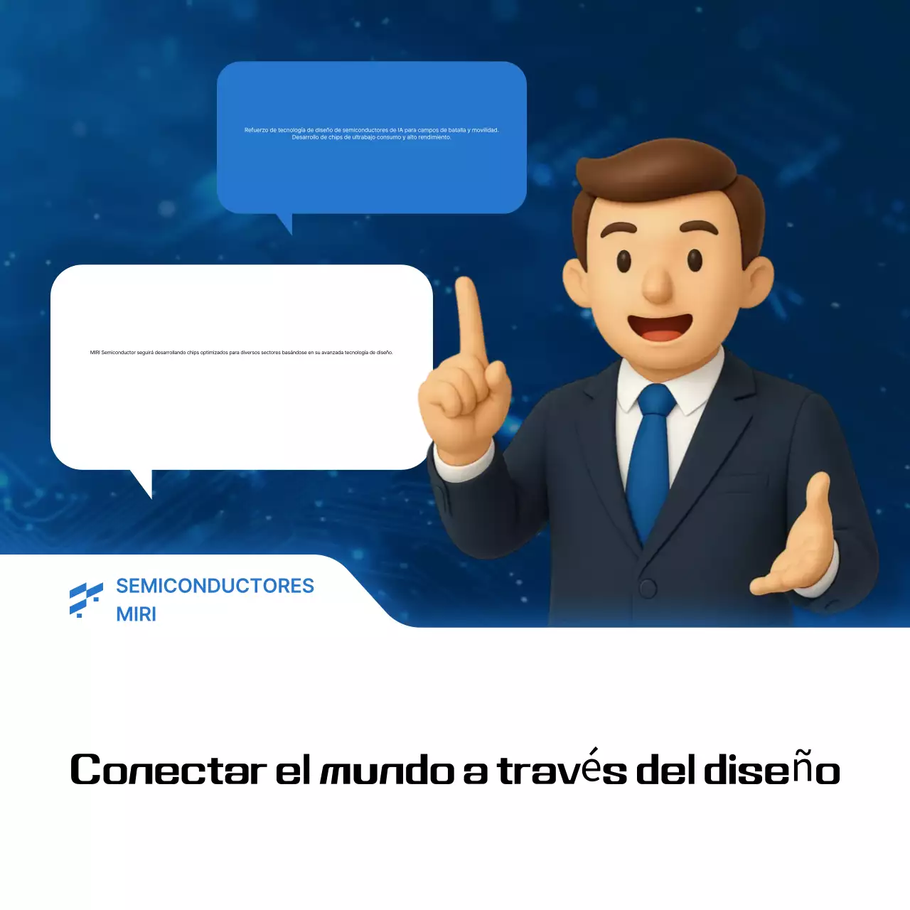 Transmisión de información de semiconductores modernos azules