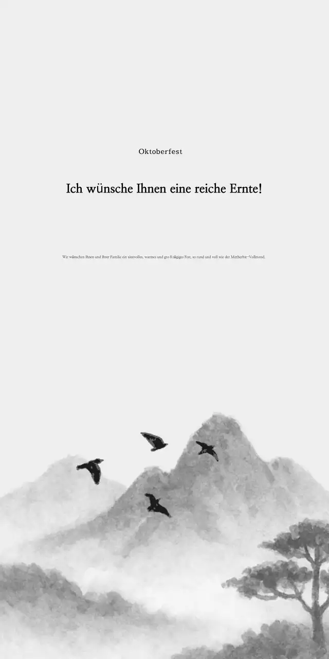 Schwarz-weiße traditionelle Landschaftspostkarte