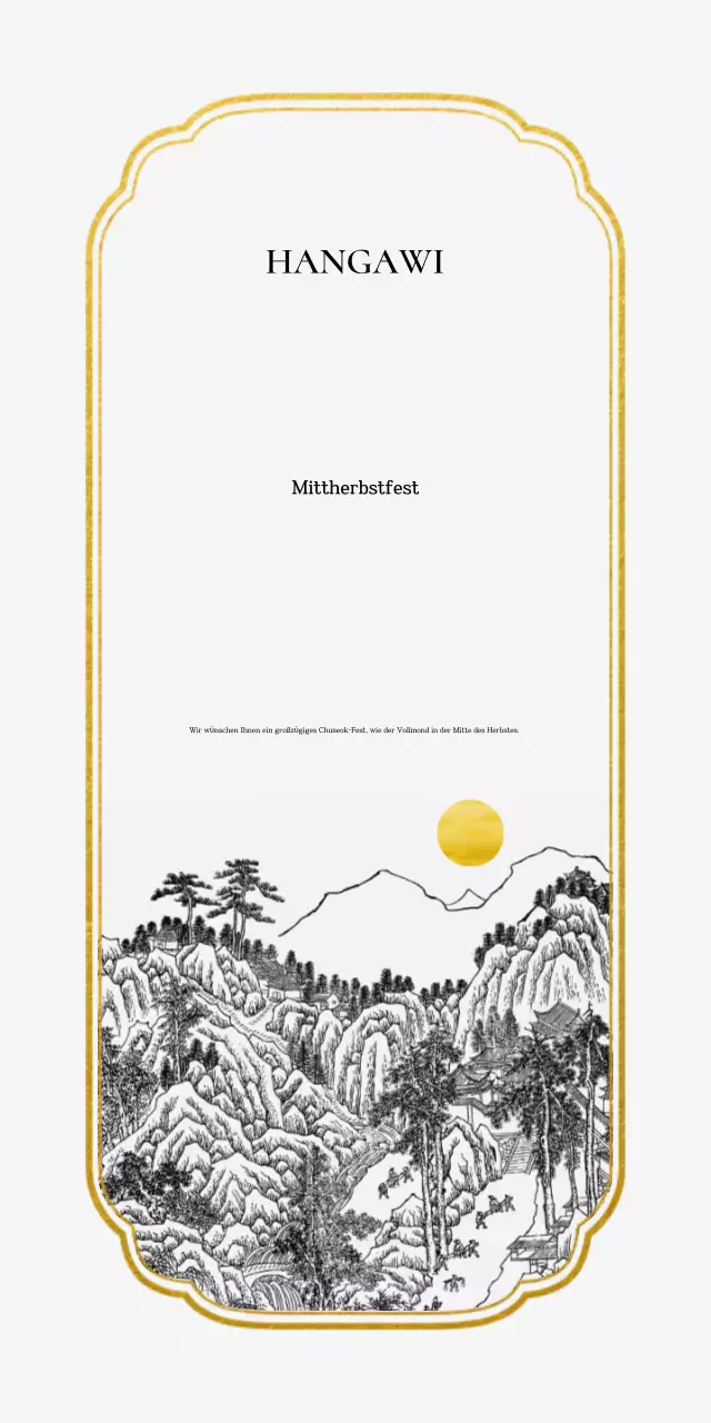 Weiße traditionelle Chuseok-Grüße