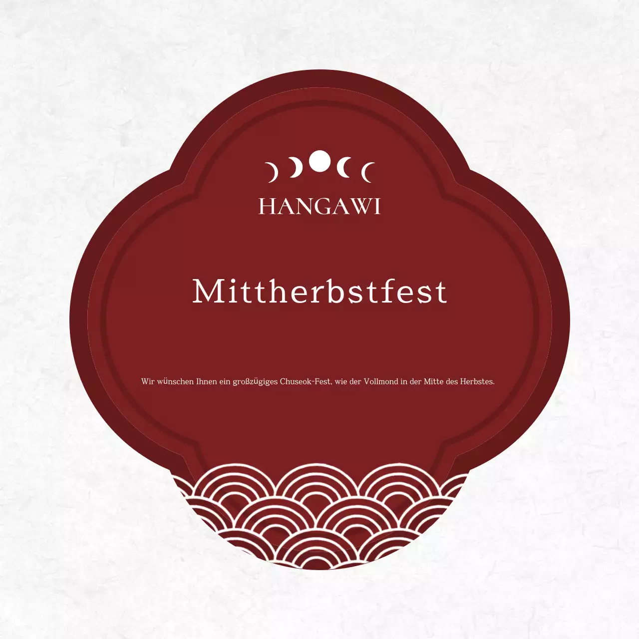 Rotes traditionelles Chuseok-Gedenkfest