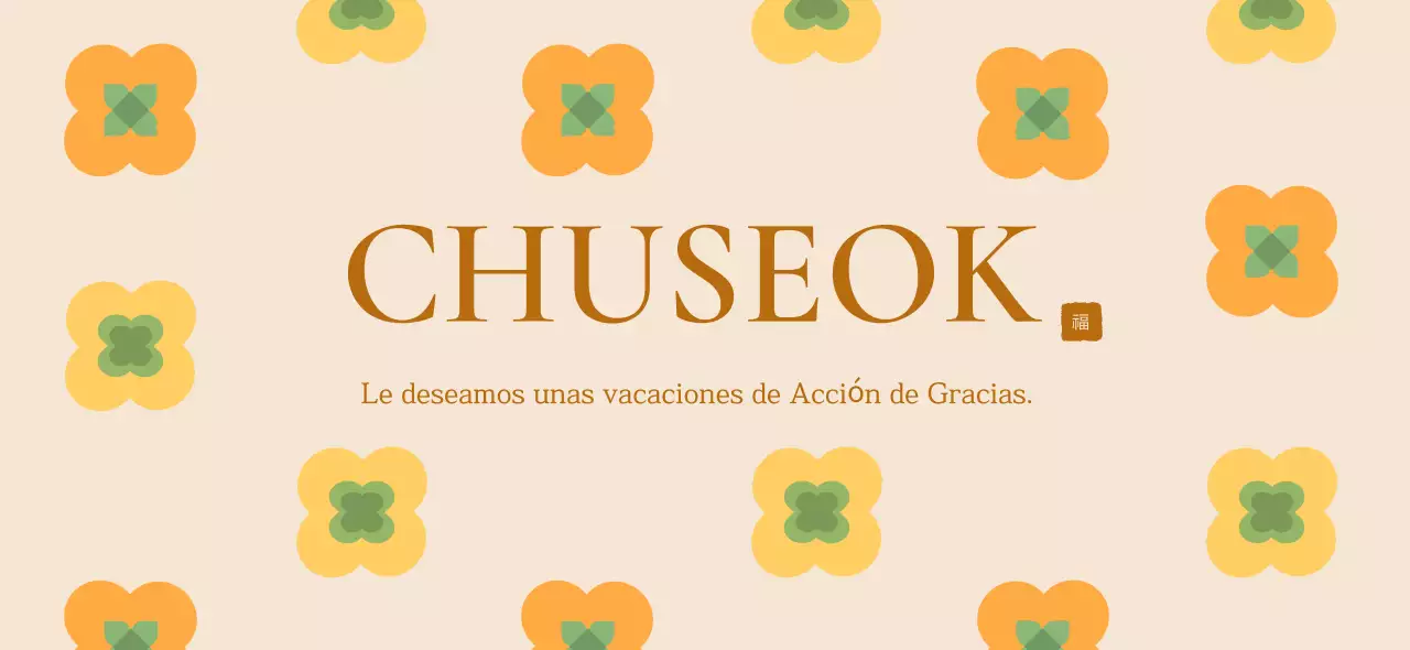 Celebración tradicional de Chuseok en beige