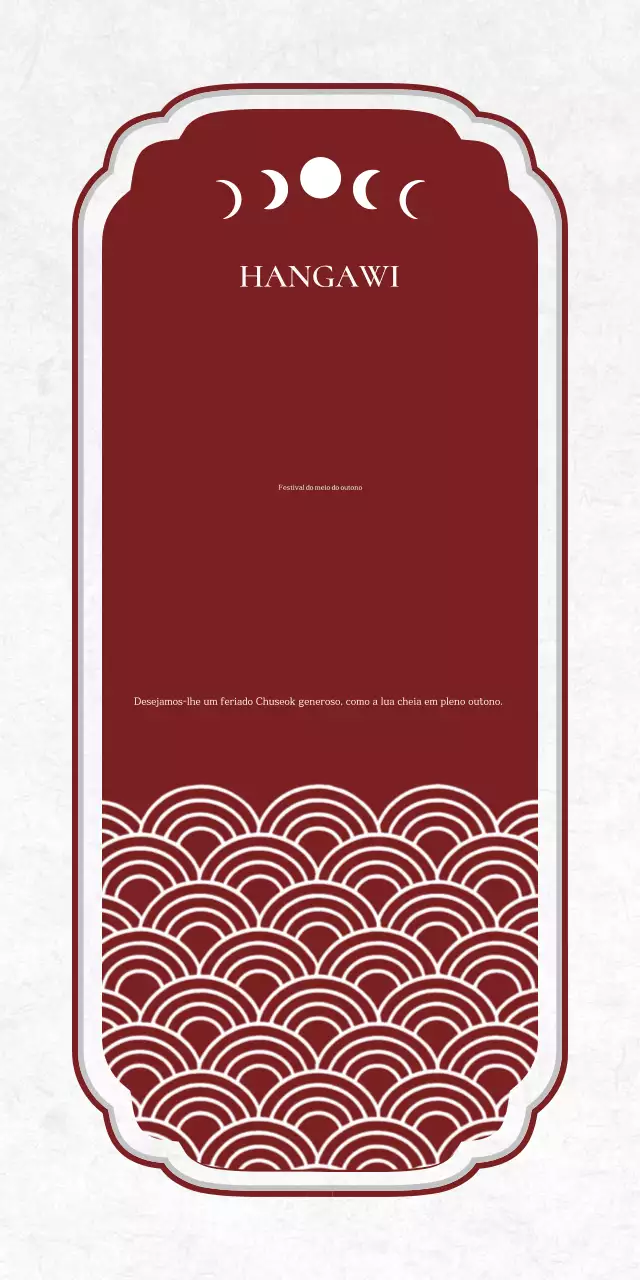 Comemoração do Chuseok Tradicional Vermelho