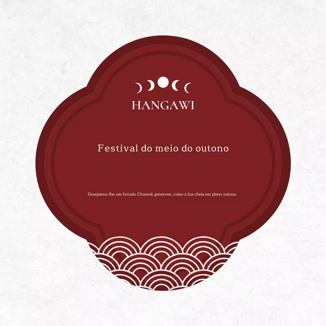 Comemoração do Chuseok Tradicional Vermelho