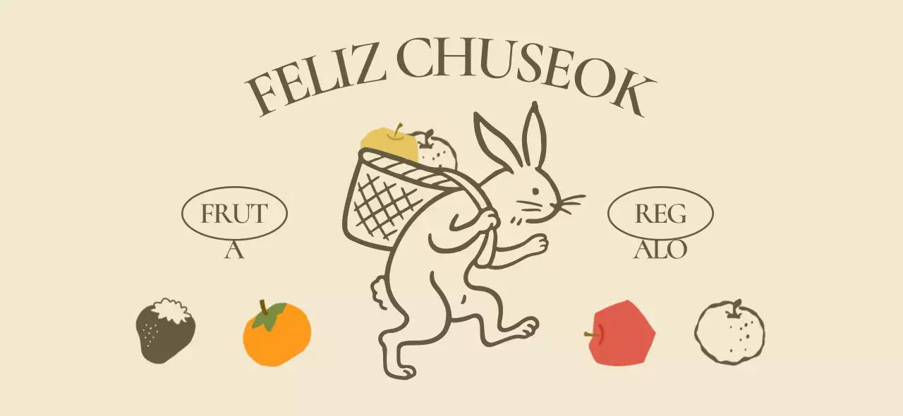 Celebración del Chuseok del bebé beige