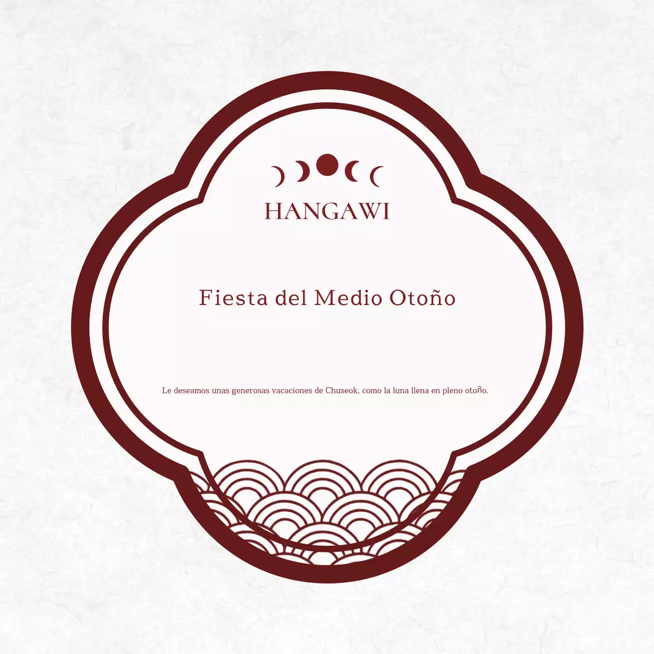 Conmemoración tradicional roja del Chuseok