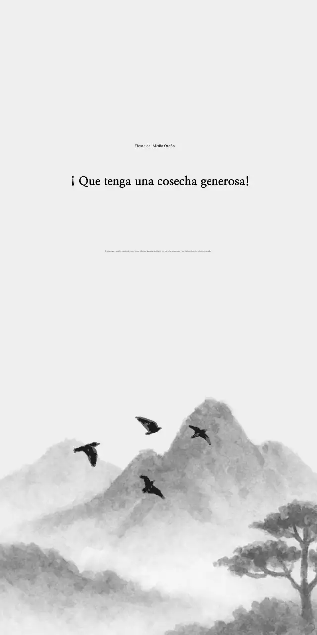 Postal de paisaje tradicional en blanco y negro