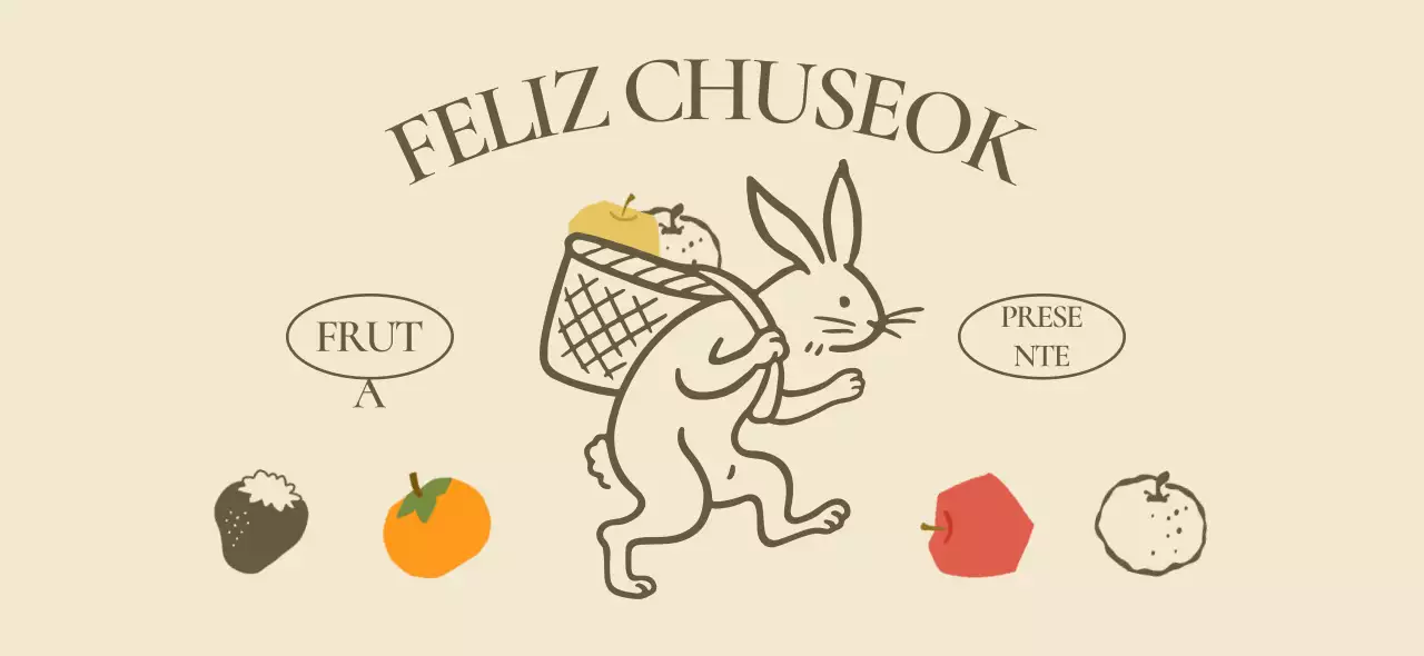Celebração do Chuseok do Bebê Bege