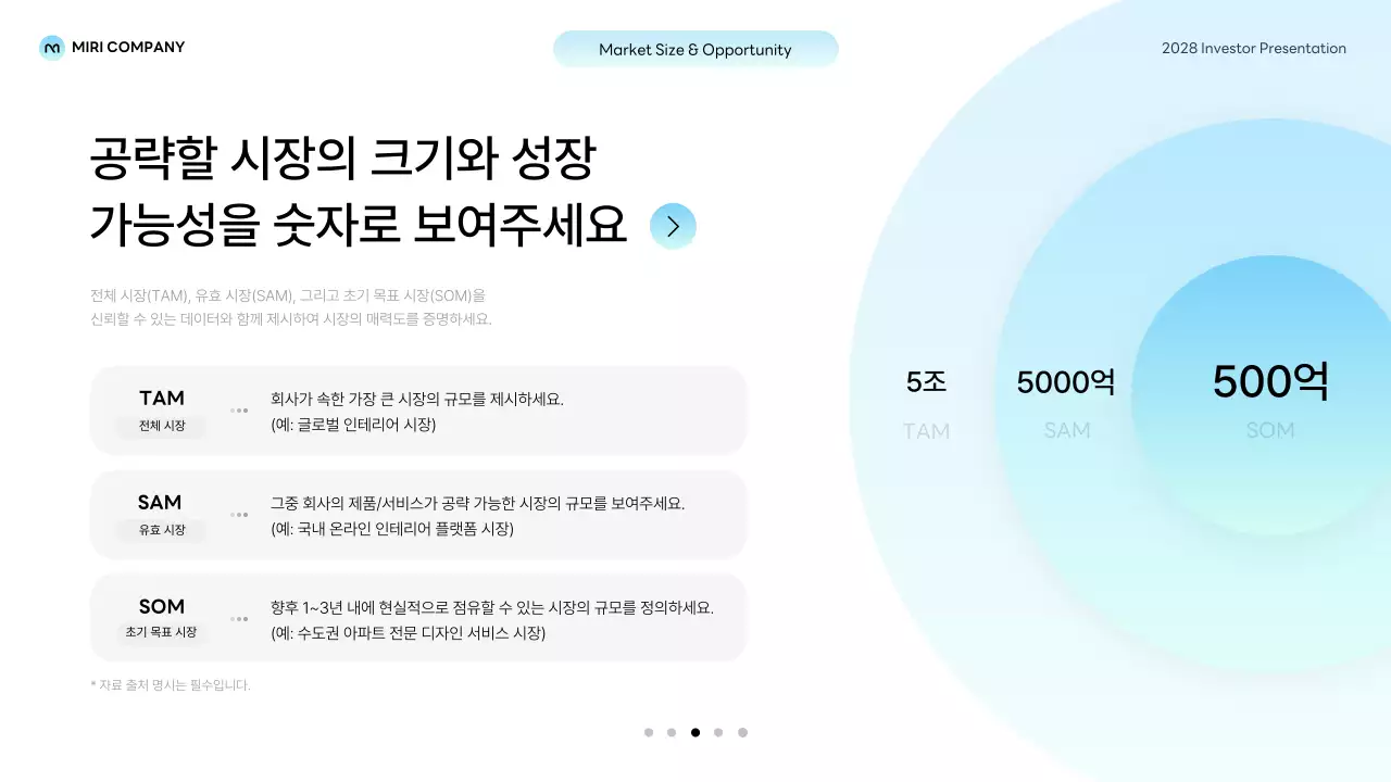 하늘색 미니멀 스타트업 안내 IR