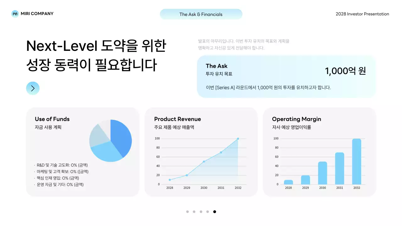 하늘색 미니멀 스타트업 안내 IR