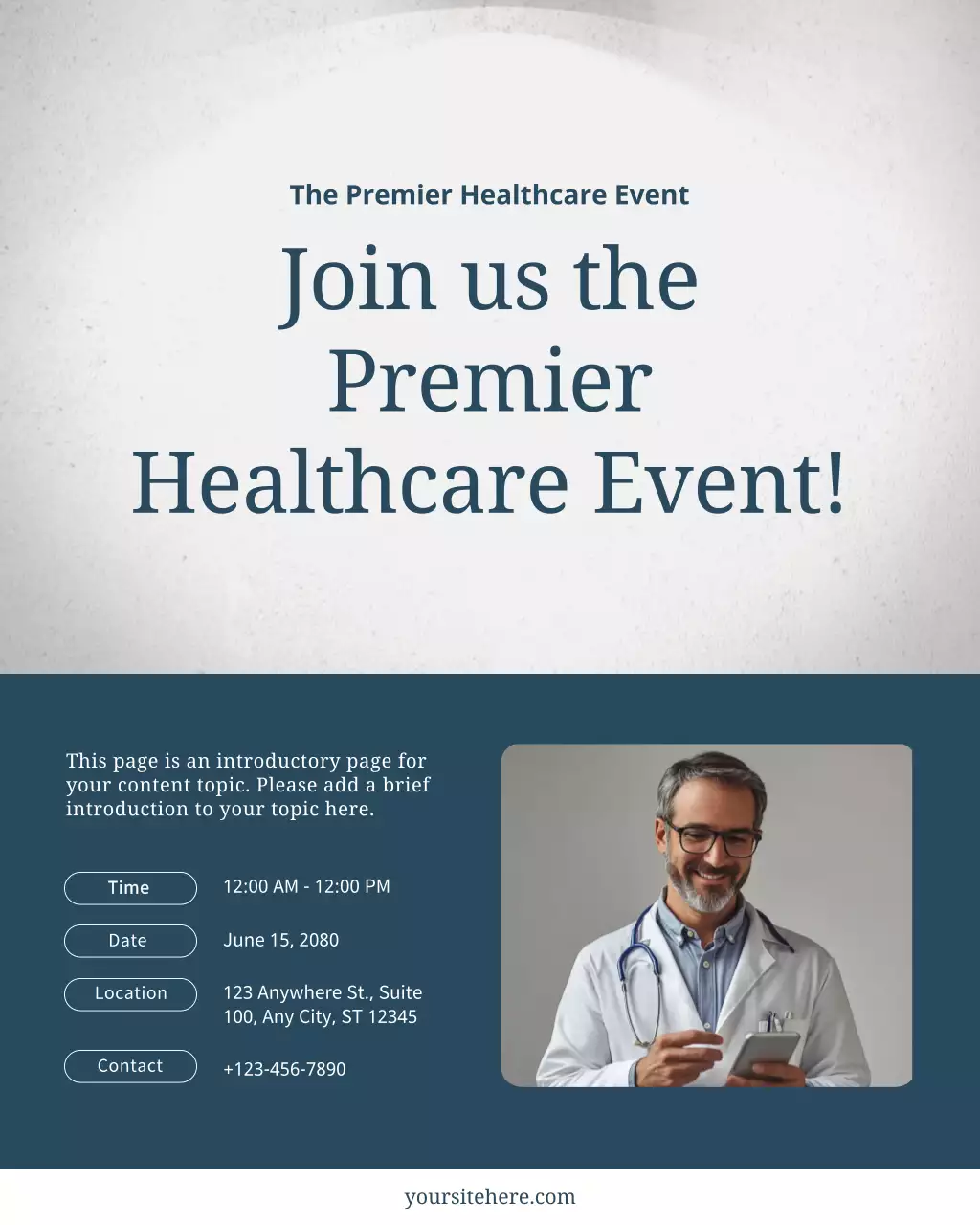 Blue Modern Healthcare Invitation Instagram Post