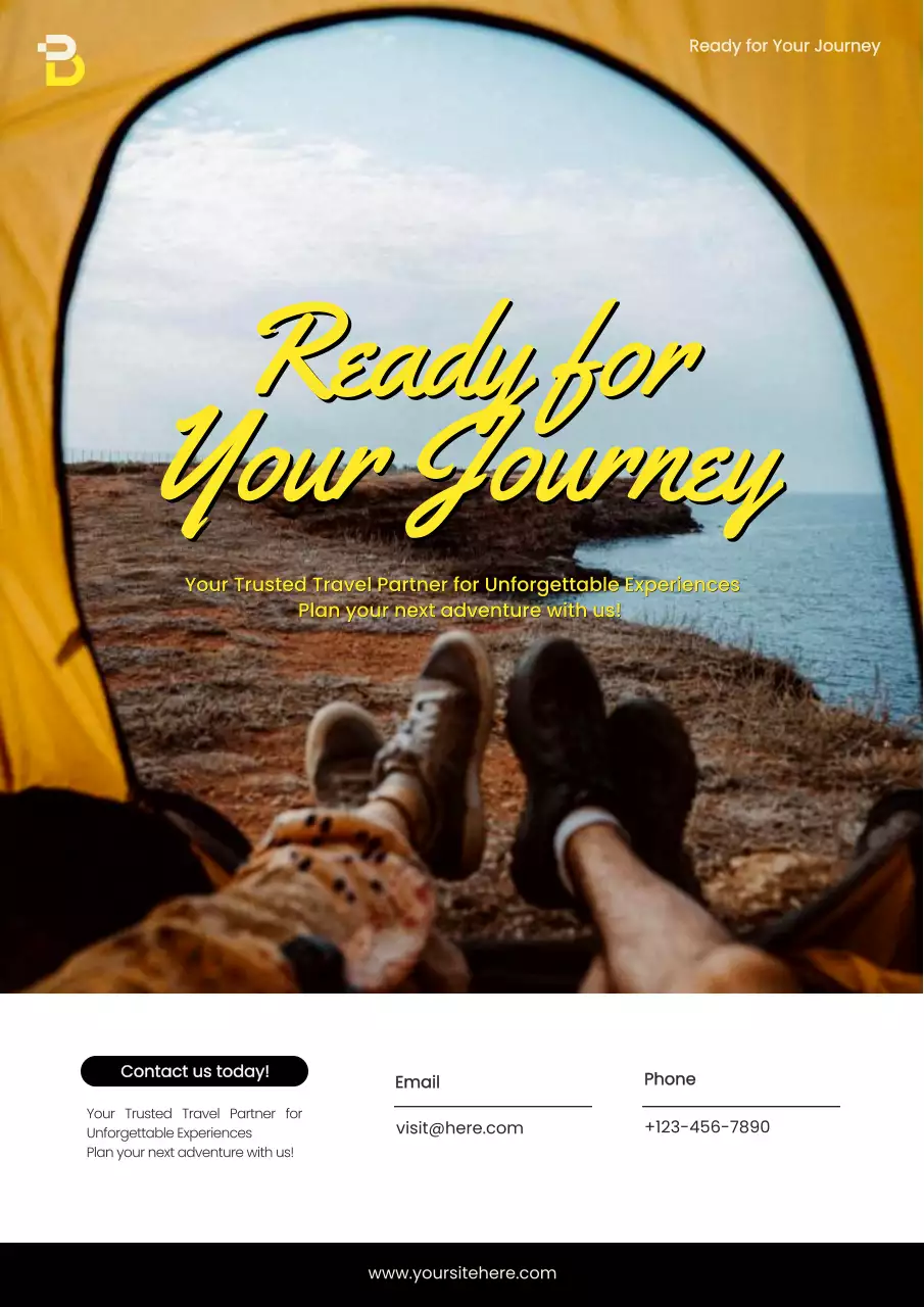 Yellow Modern Travel Advertisement Poster