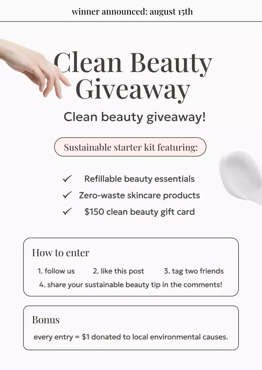 Beige Minimal Beauty Promotion