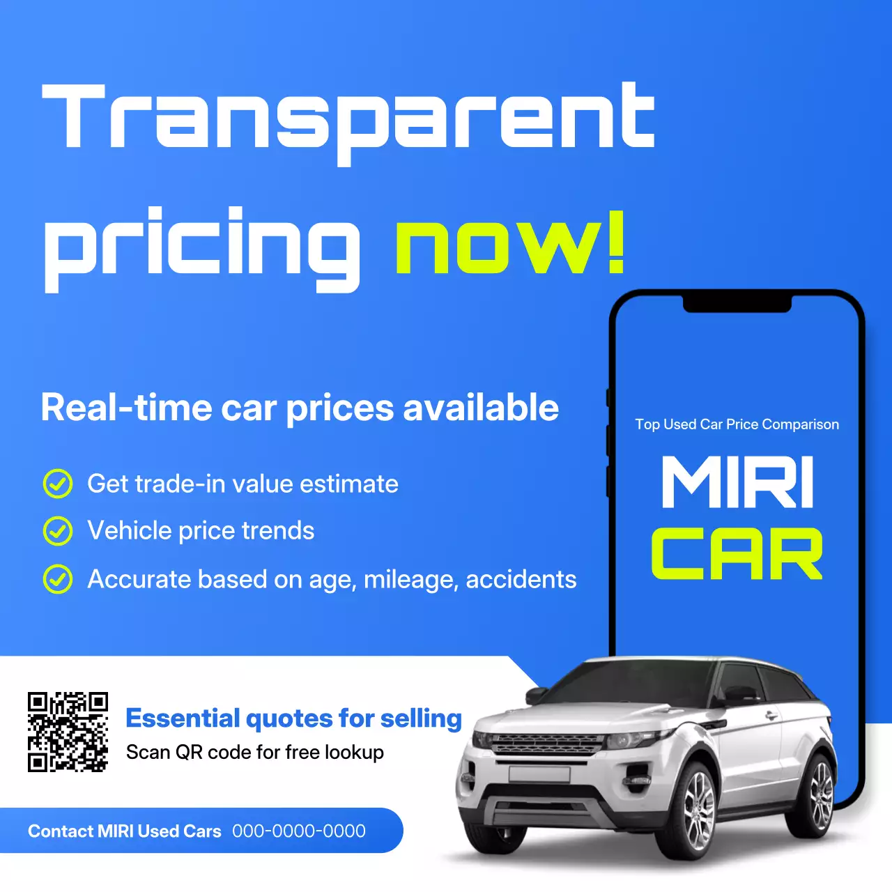 블루 모던 카 프로모션