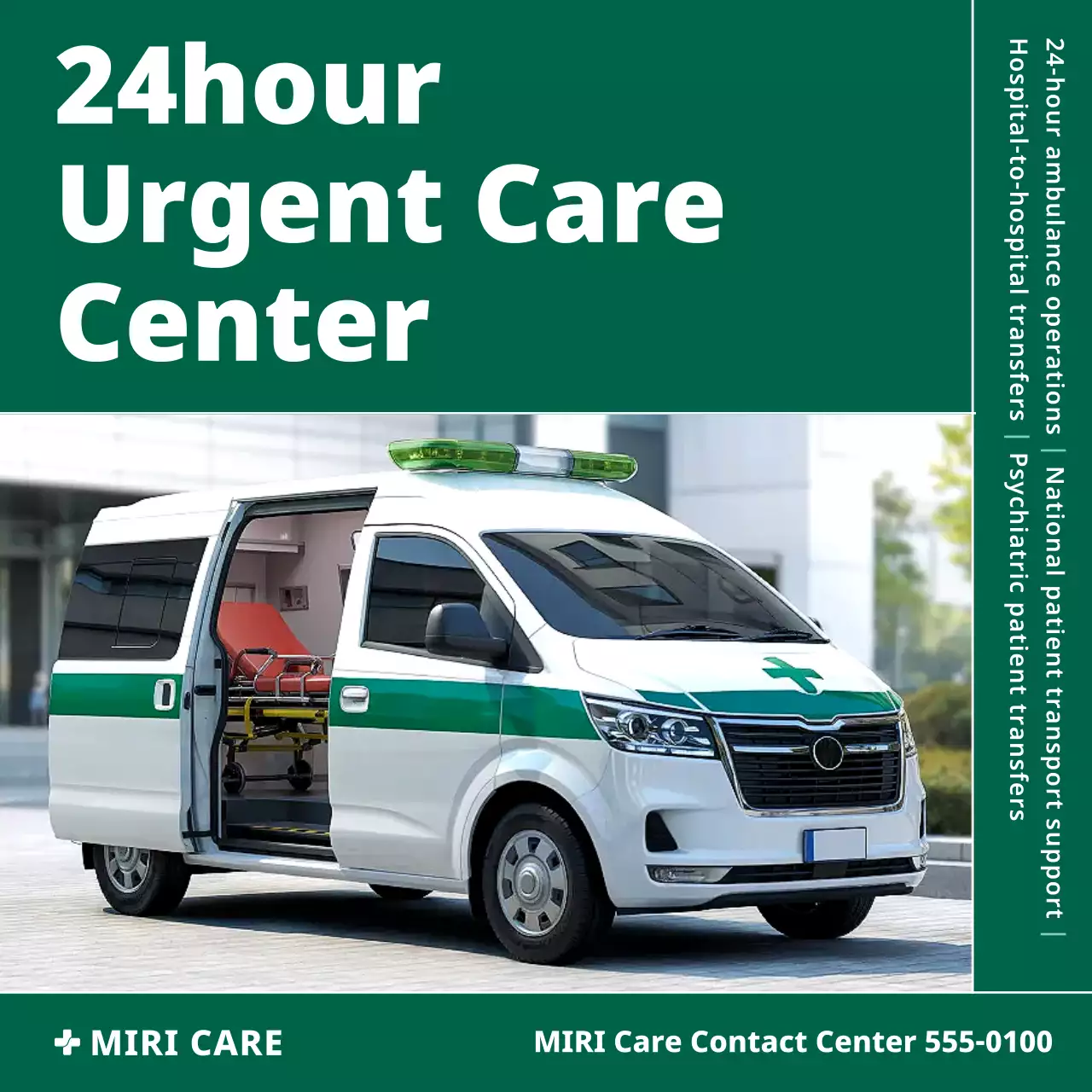 green modern healthcare promotion