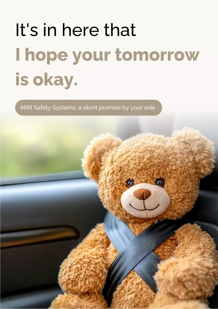 iklan keselamatan modern berwarna coklat