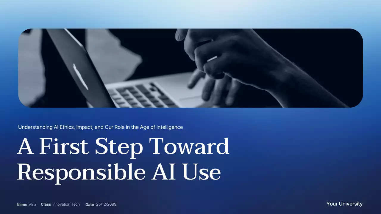 Blue Modern AI Lecture Presentation