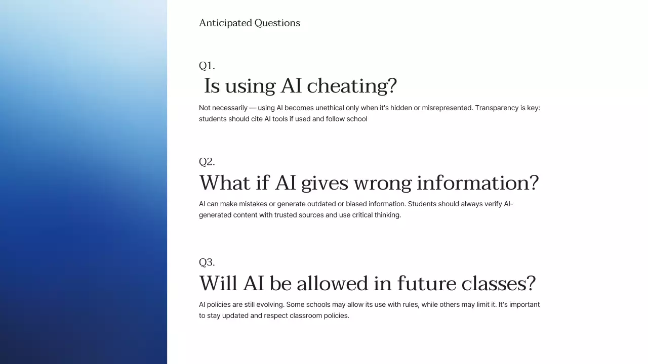 Blue Modern AI Lecture Presentation