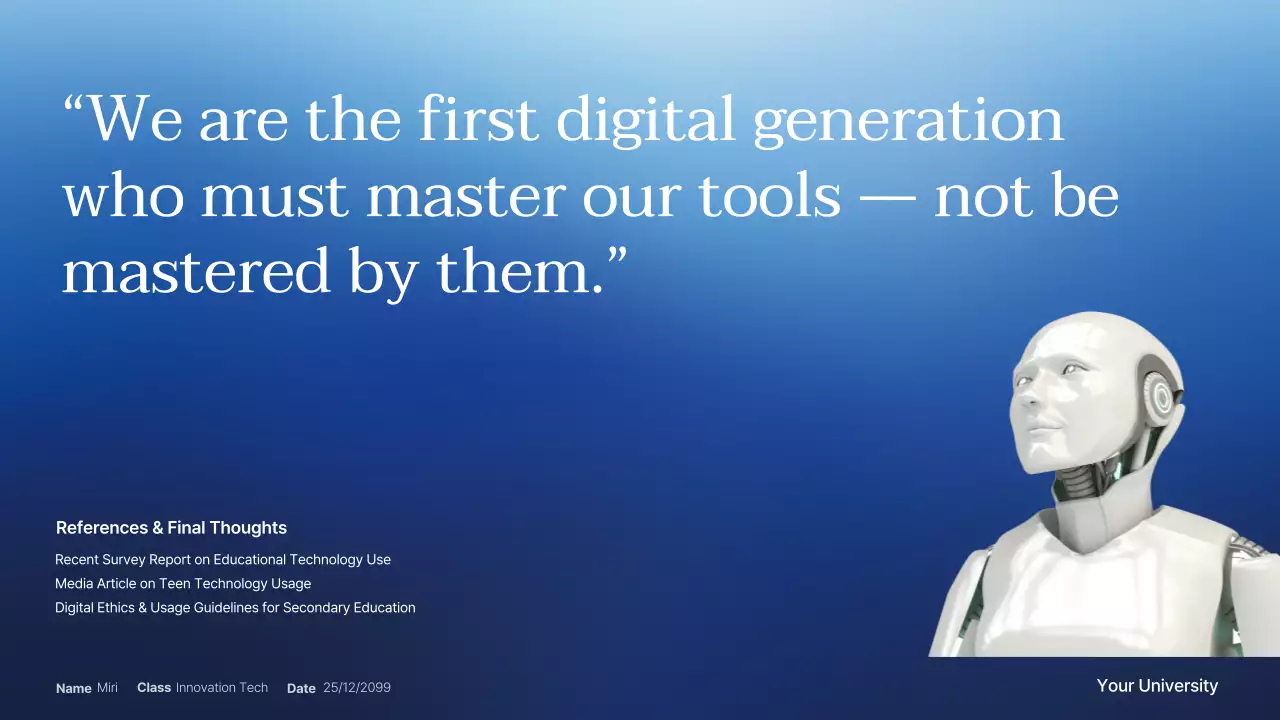 Blue Modern AI Lecture Presentation