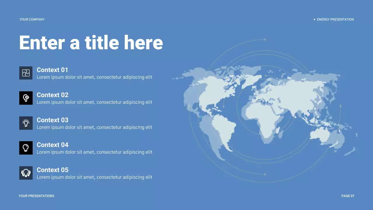 blue modern energy presentation