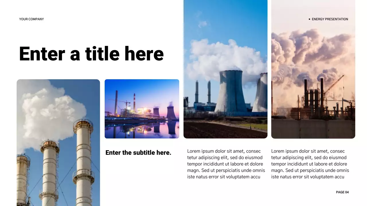 blue modern energy presentation