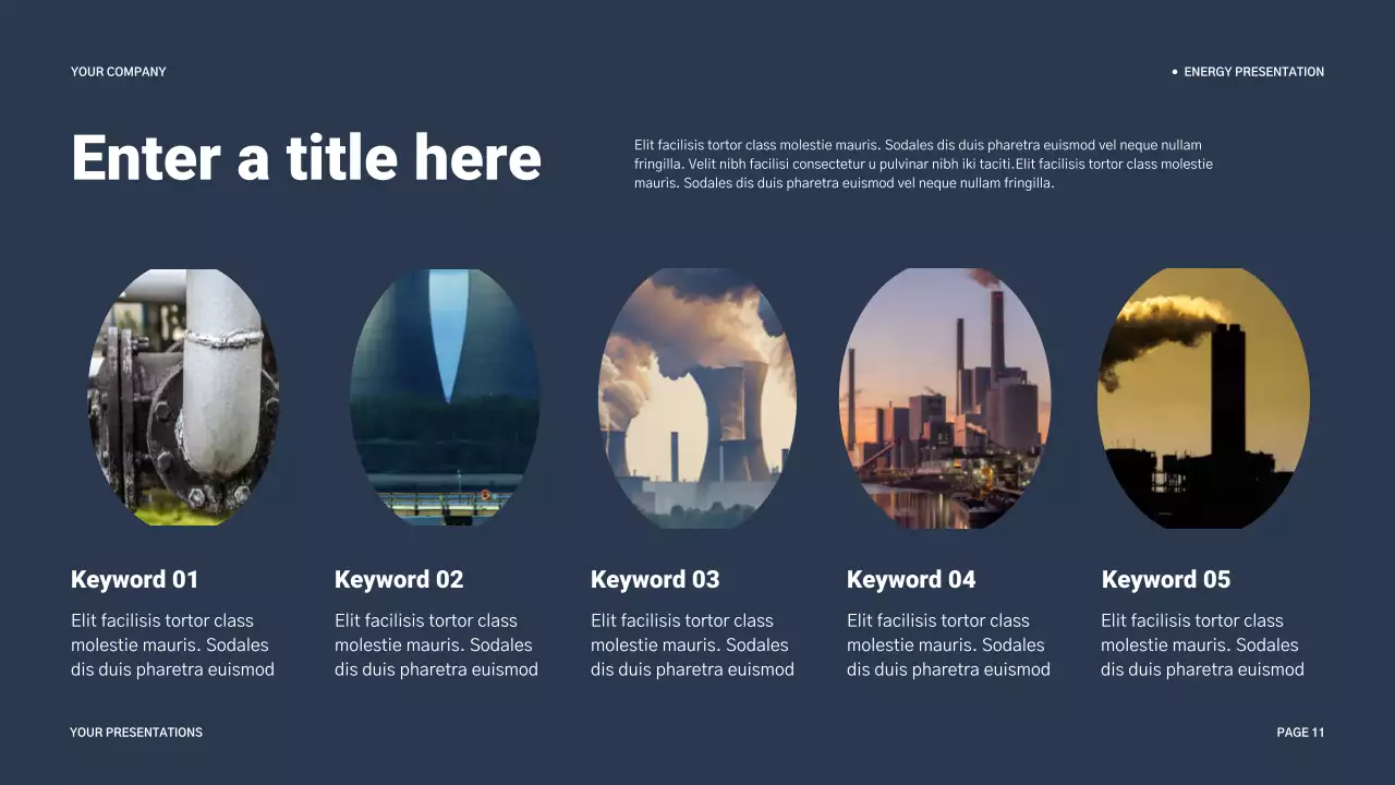 blue modern energy presentation