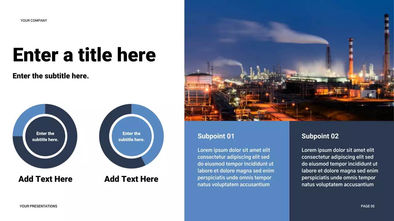 blue modern energy presentation