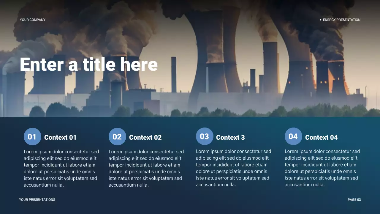 blue modern energy presentation