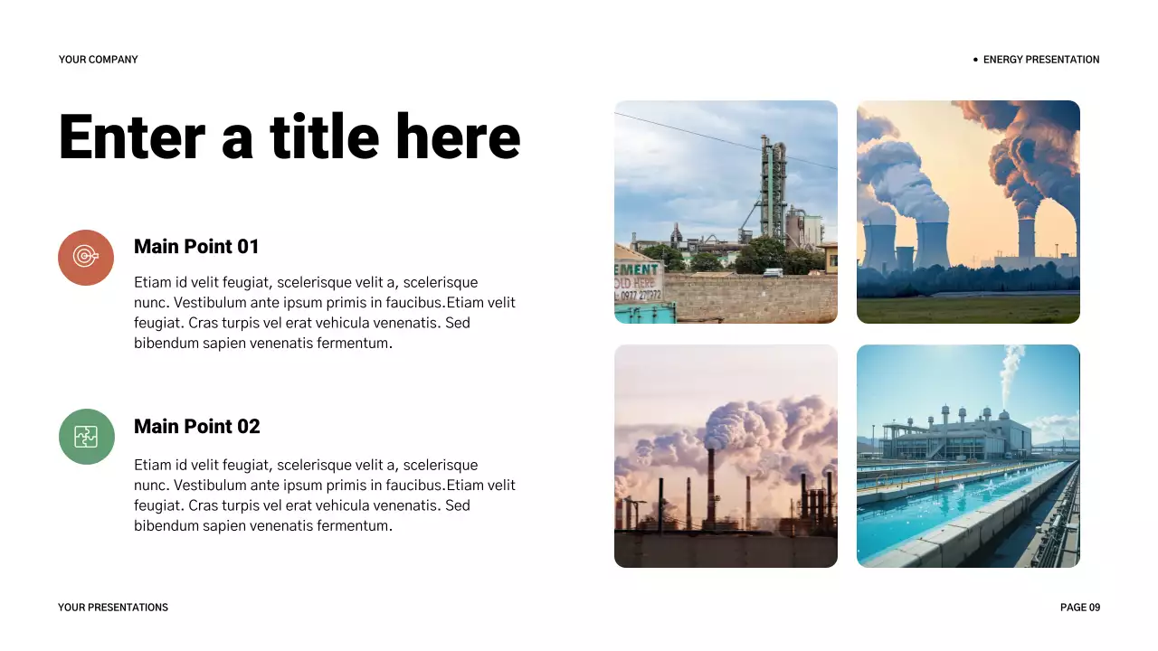 blue modern energy presentation