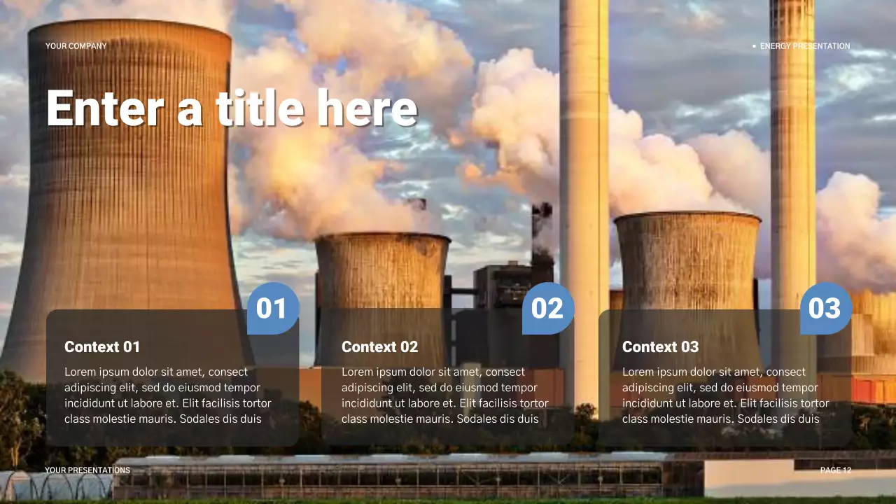 blue modern energy presentation