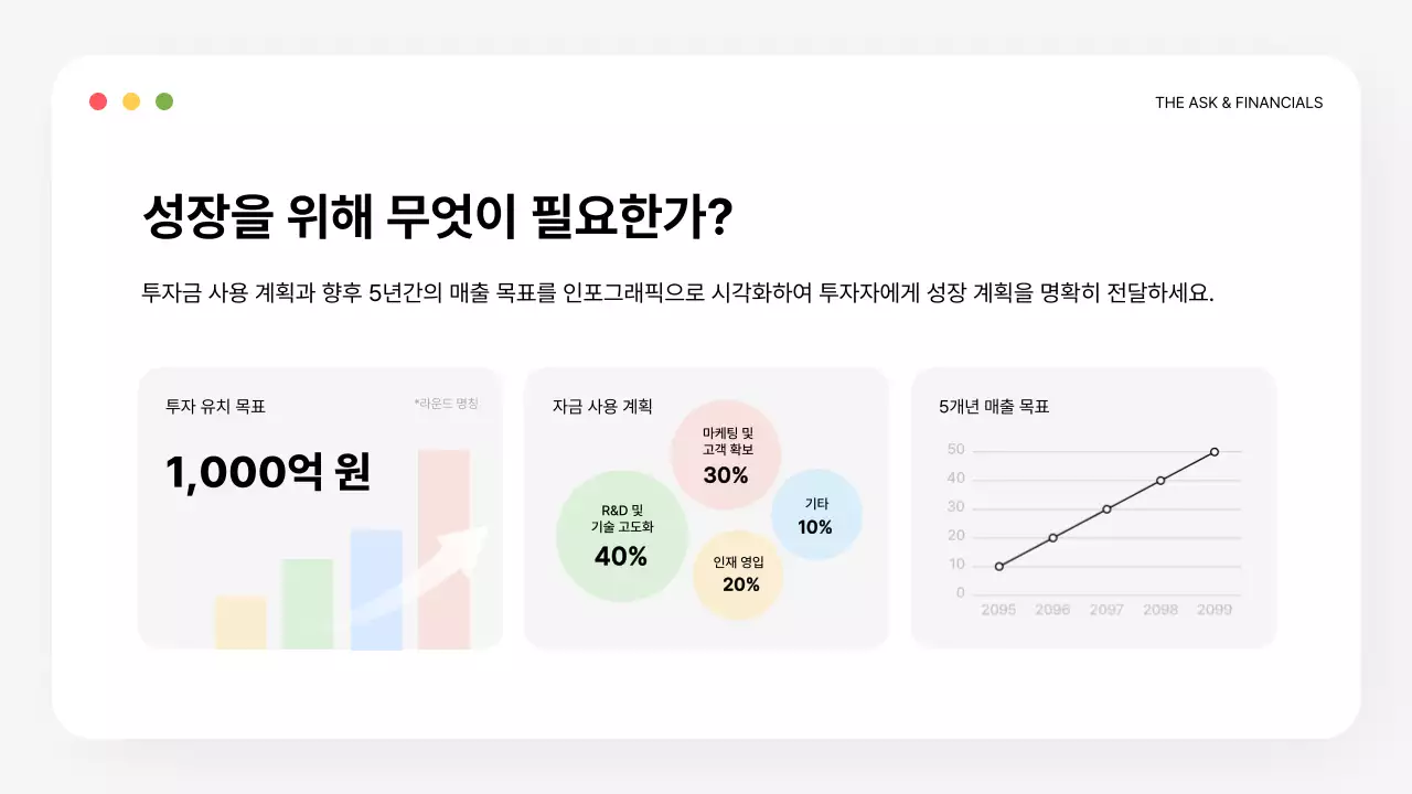 검정 모던 투자 설명서 정보 전달 IR