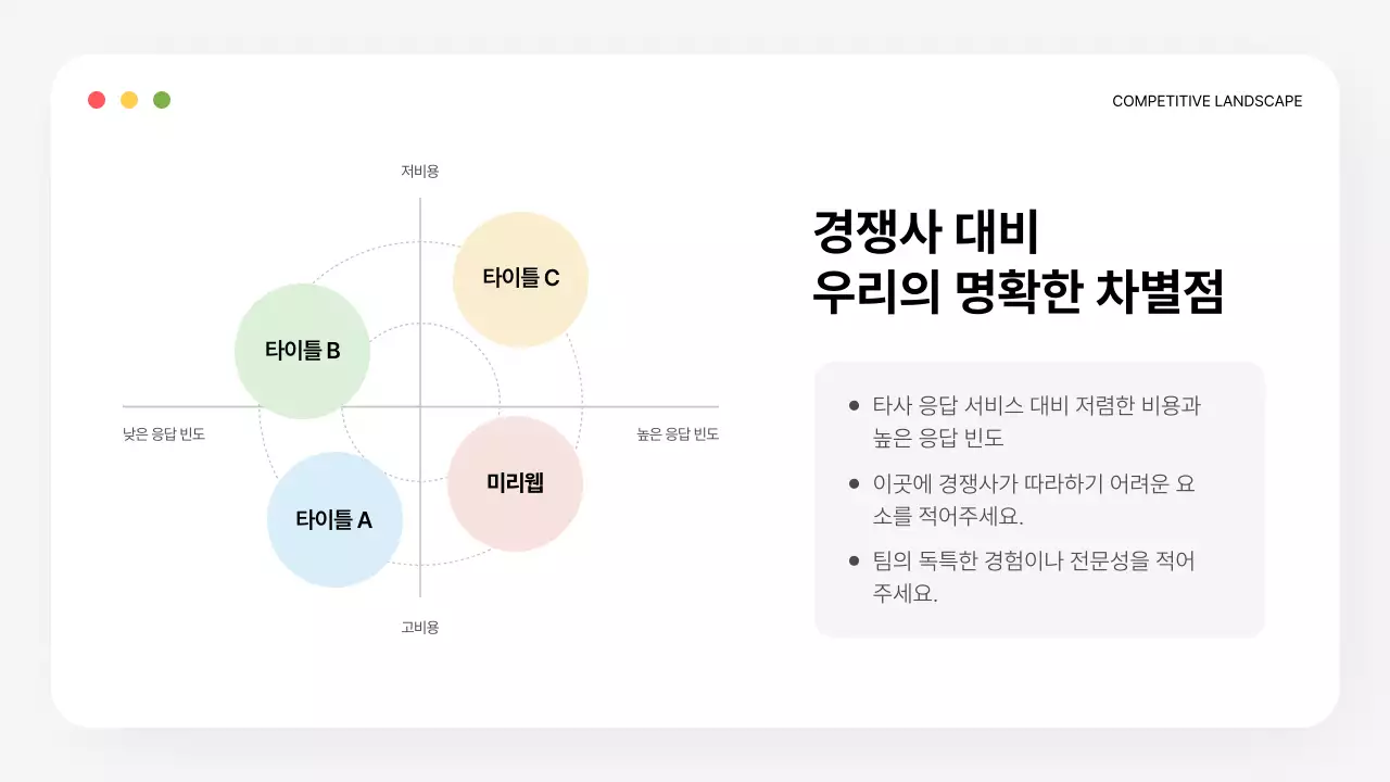 검정 모던 투자 설명서 정보 전달 IR