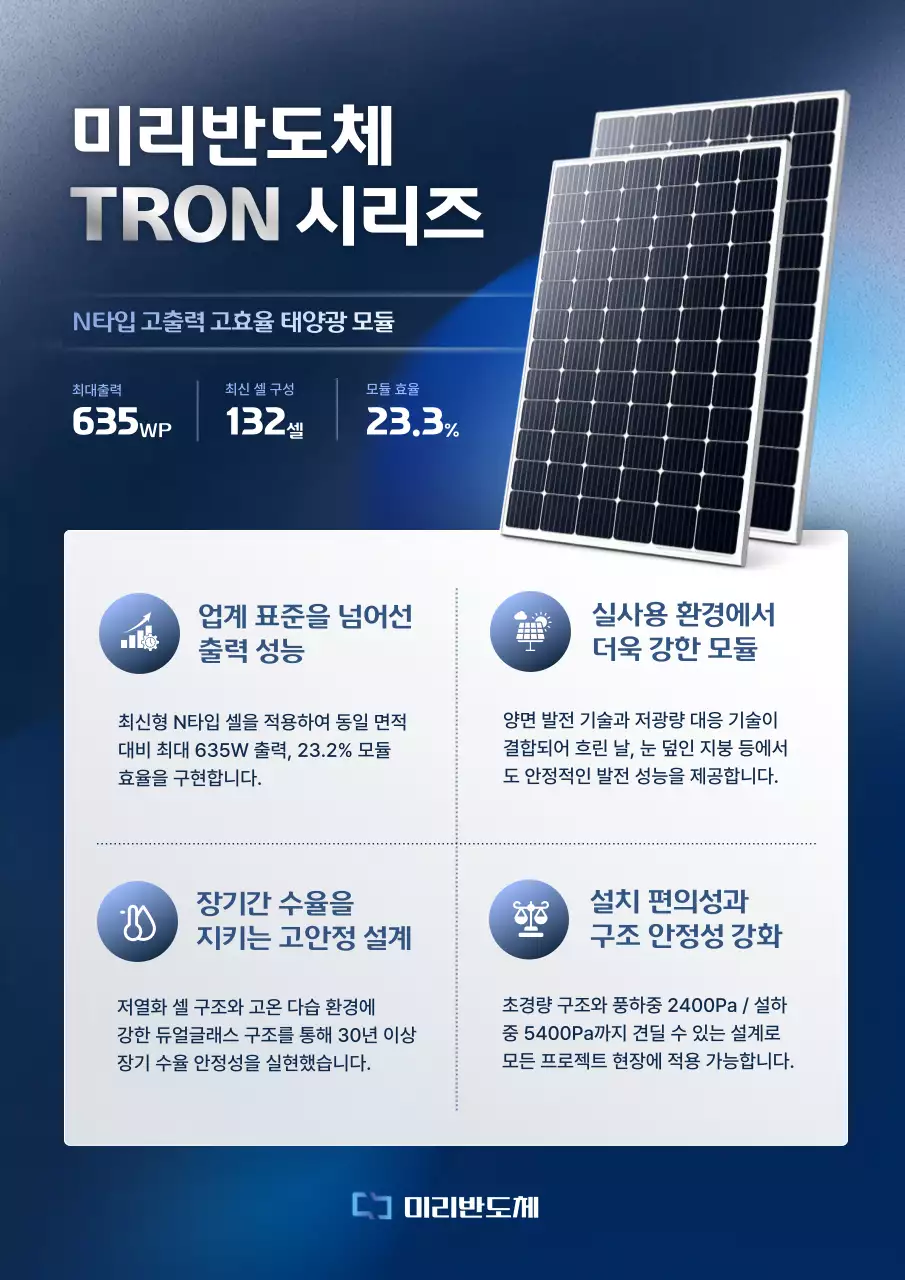 파랑 모던 태양광 제품 소개