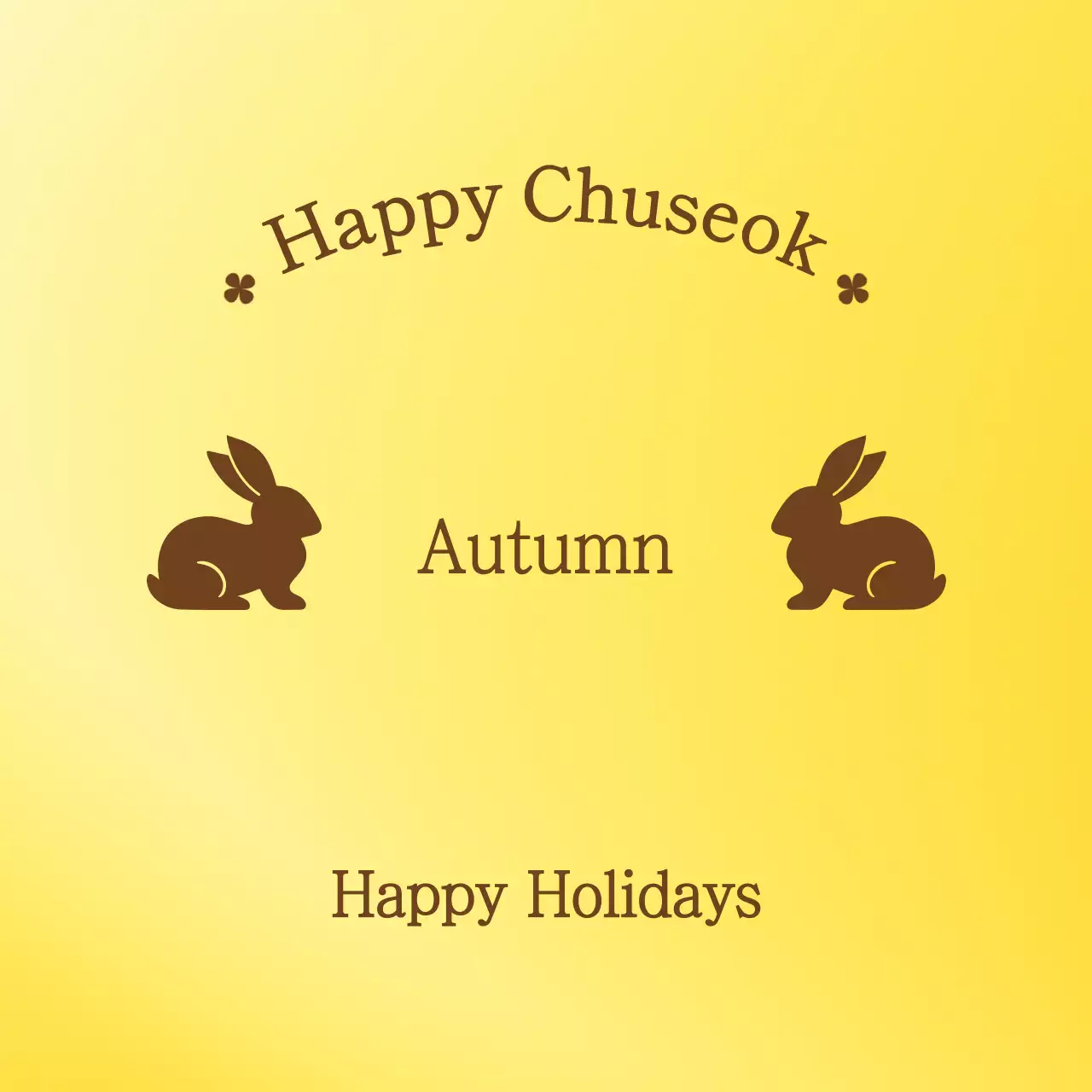 Lời chúc mừng Chuseok truyền thống màu vàng