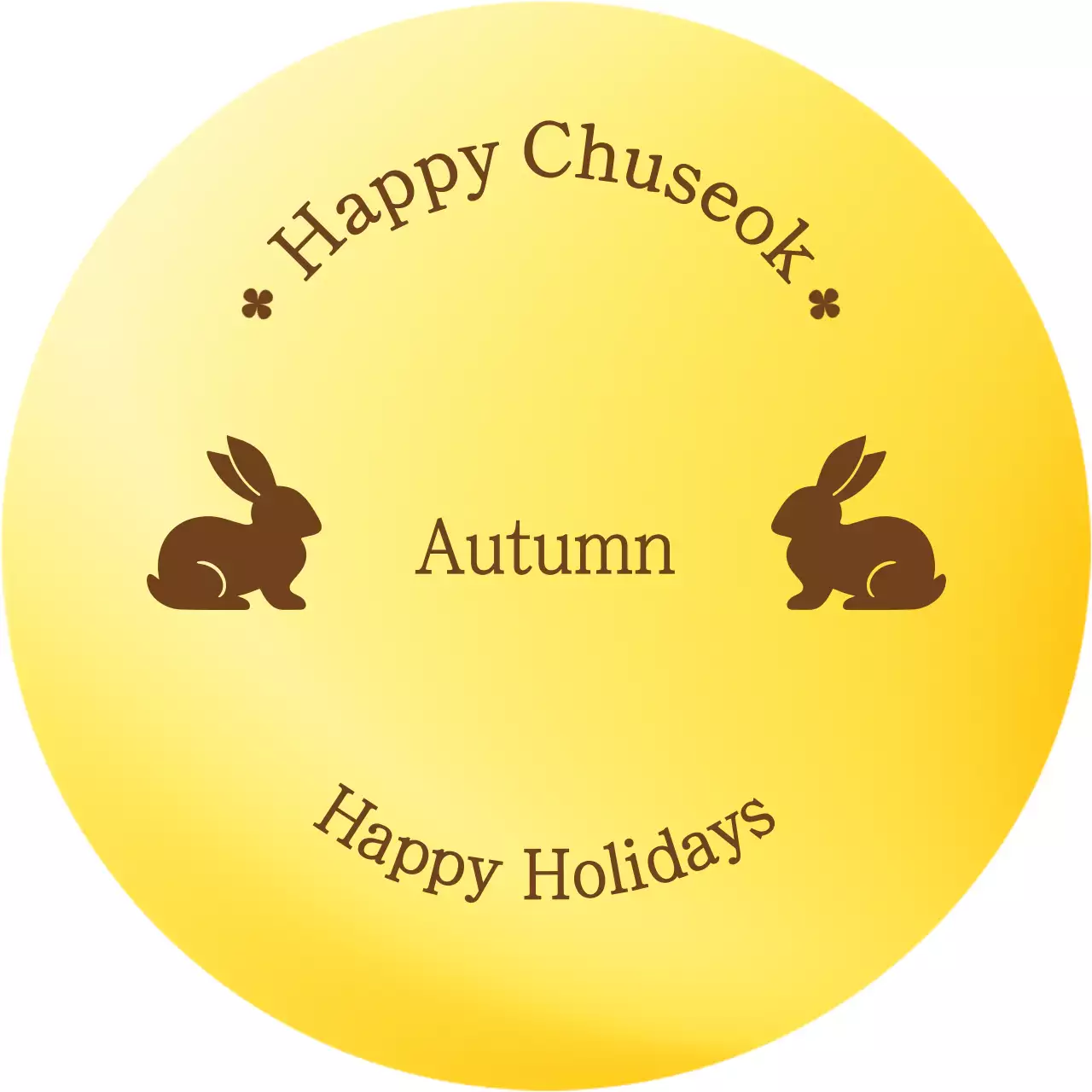 Yellow traditional Chuseok greetings