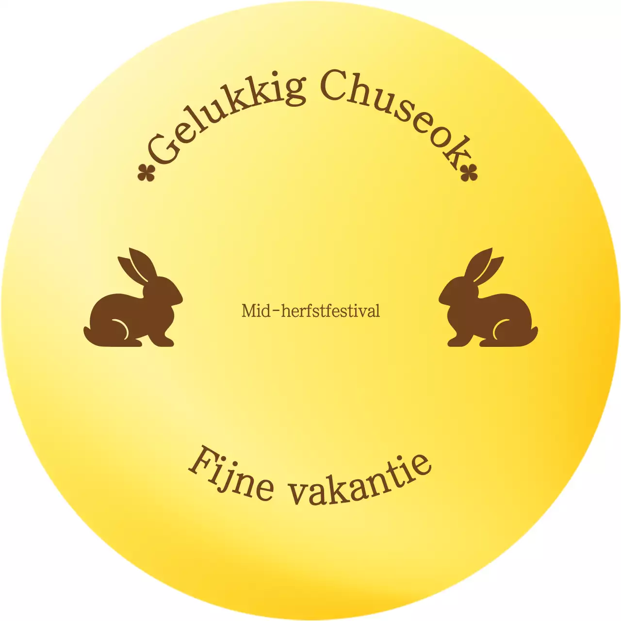 Gele traditionele Chuseok-begroetingen