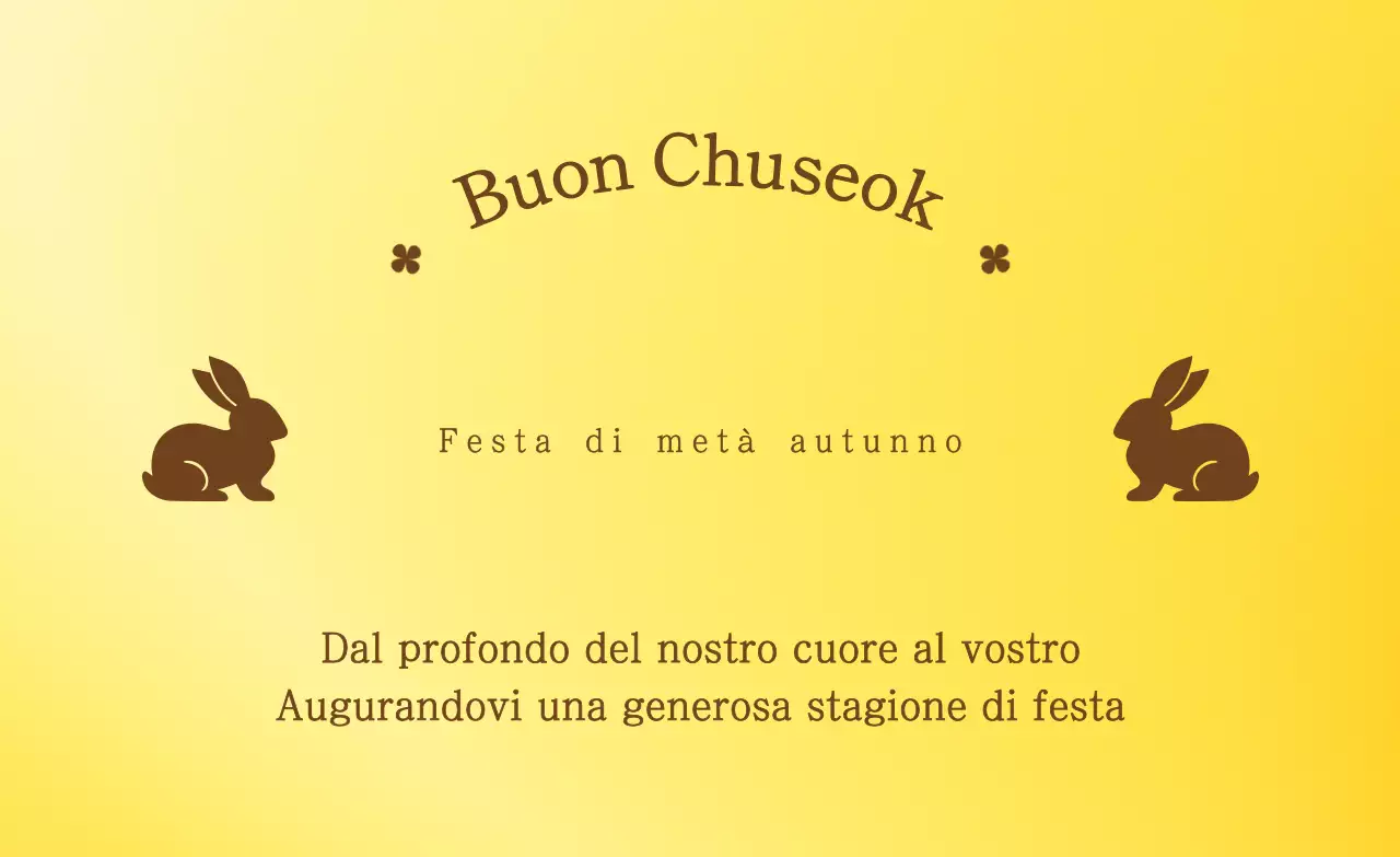 Saluti tradizionali gialli di Chuseok